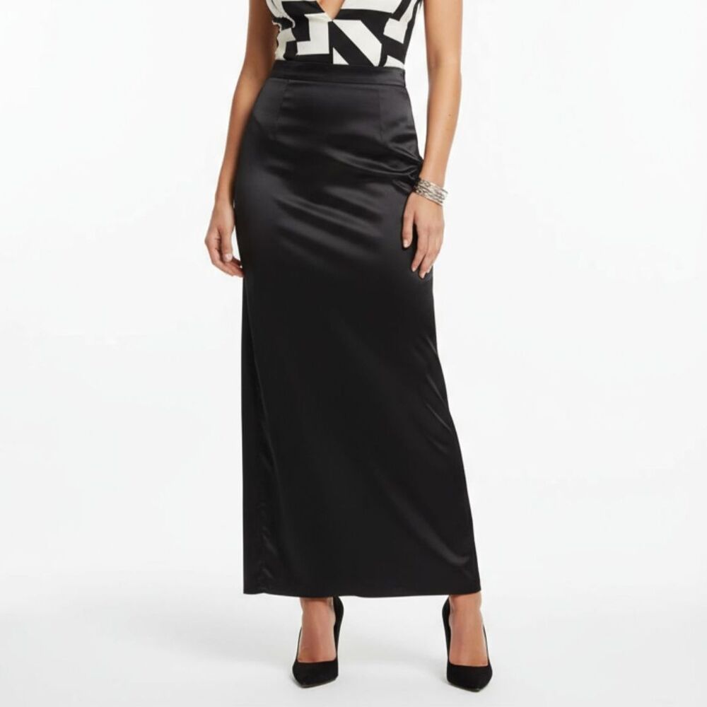 Paul Alexander 100% Silk Vintage Long Maxi Evening Skirt 6